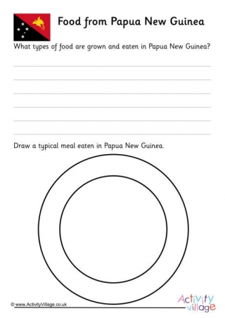 Food From Papua New Guinea Worksheet