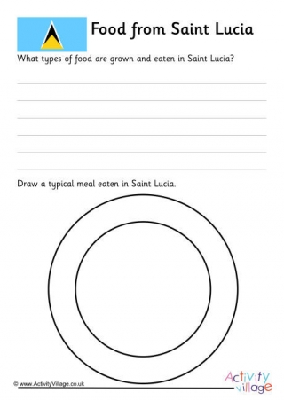 Food From Saint Lucia Worksheet