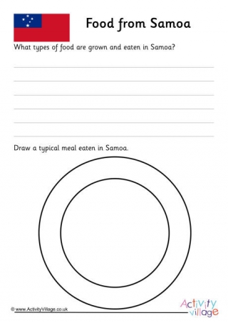 Food From Samoa Worksheet