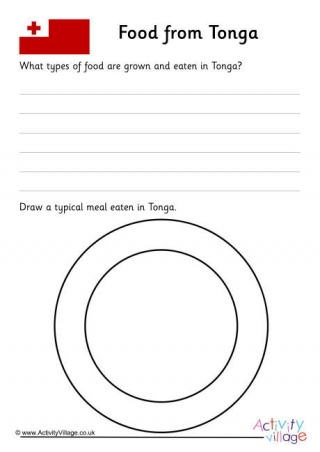 Food From Tonga Worksheet