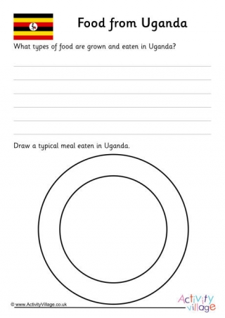 Food From Uganda Worksheet