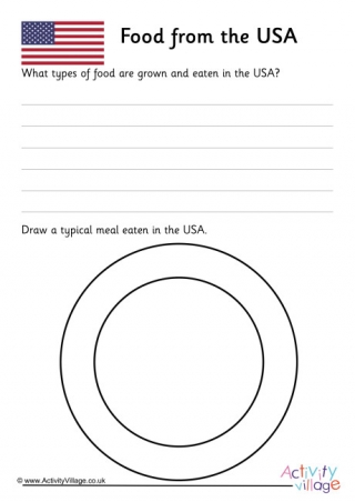 Food From USA Worksheet