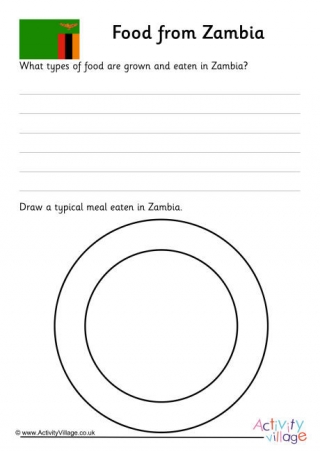 Food From Zambia Worksheet