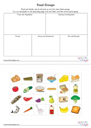Food Group Sorting Activity