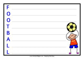 Football Acrostic