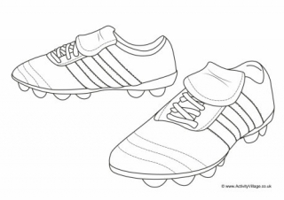 Football Boots Colouring Page