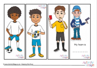 Football Characters Bookmarks