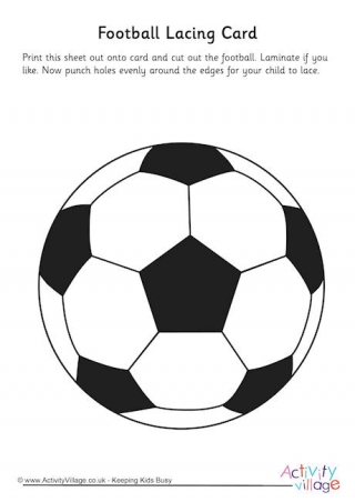 Football Lacing Card