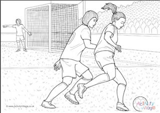 Football Match Colouring Page 2