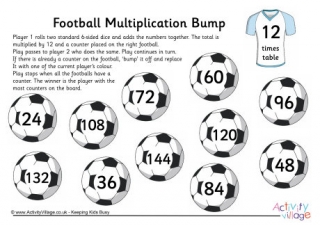 Football Multiplication Bump - 12 Times Table