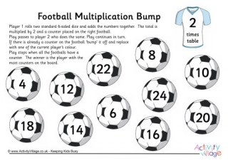 Football Multiplication Bump – 2 Times Table