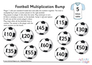 Football Multiplication Bump – 5 Times Table