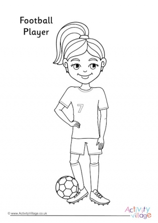 Football Player Colouring Page