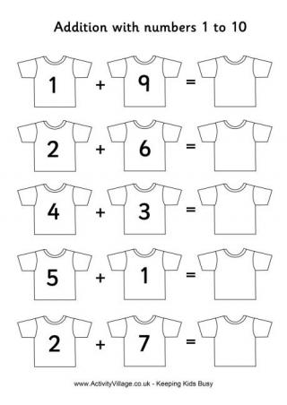 Football Shirts Addition 1 to 10