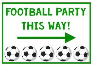 Football Party Sign