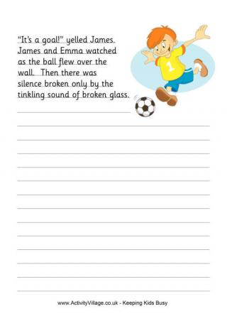 Football Story Starter - Broken Glass