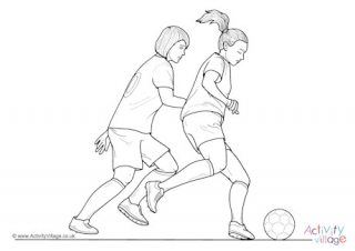 Football Tackle Colouring Page