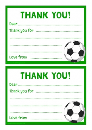 Football Thank You Cards