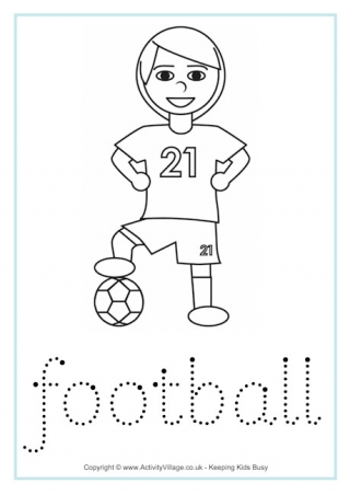 Football Tracing Worksheet