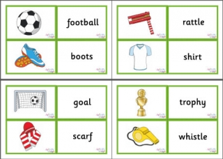 Football Vocabulary Matching Cards