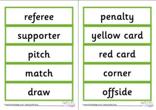 Football Word Cards