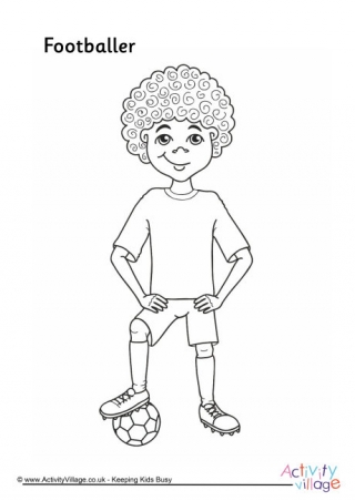 Footballer Colouring Page 2