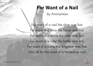 For Want of a Nail