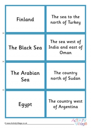 Four Basic Compass Direction Dominoes