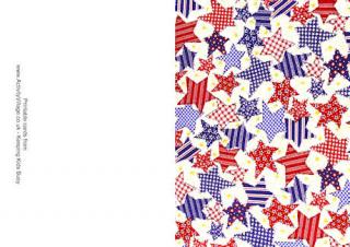 4th of July Patchwork Star Card