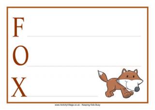 Fox Acrostic Poem Printable