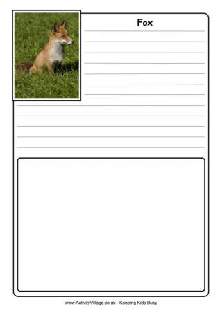 Fox Notebooking Page