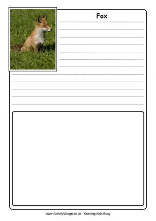 Fox Notebooking Page