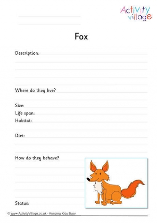 Fox Worksheet