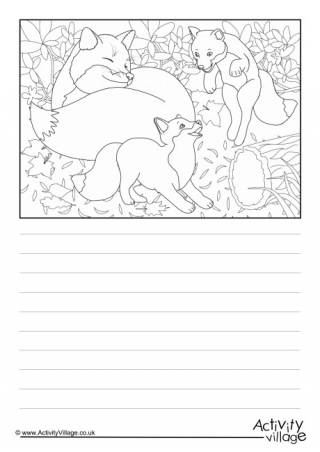 Foxes Scene Story Paper