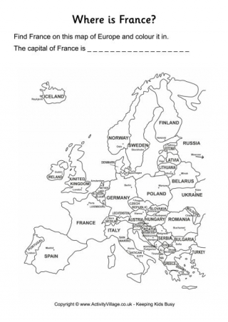 France Location Worksheet