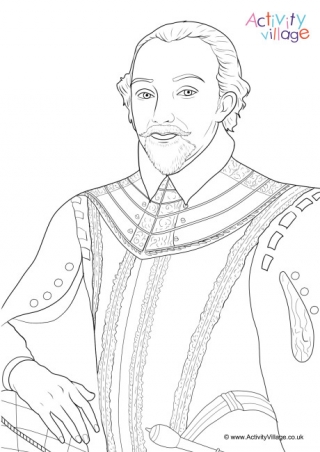 Francis Drake Colouring Page 2