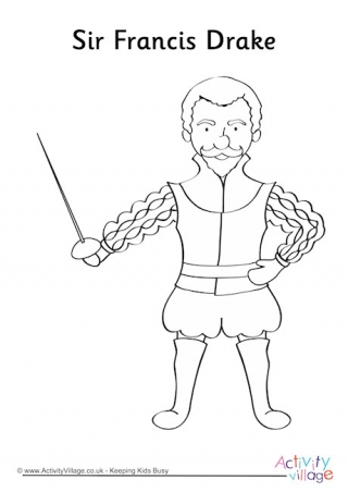 Francis Drake Colouring Page