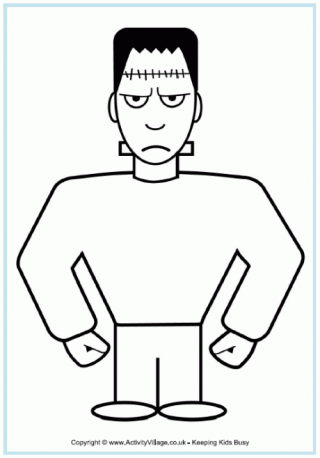 Frankenstein Colouring Page