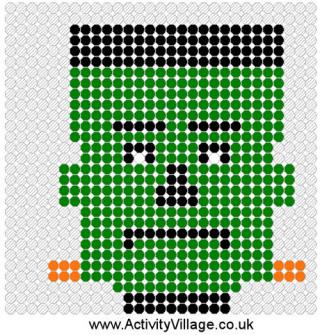 Frankenstein Fuse Bead Pattern