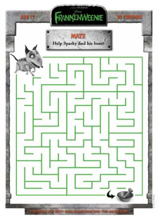 Frankenweenie Maze 1