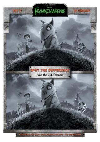 Frankenweenie Spot the Difference