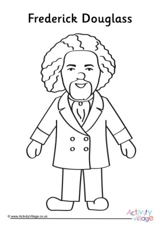 Frederick Douglass Colouring Page