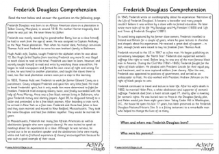 Frederick Douglass Comprehension