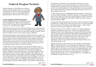 Frederick Douglass factsheet