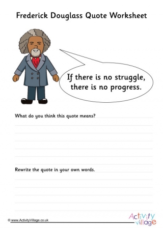 Frederick Douglass Quote Worksheet