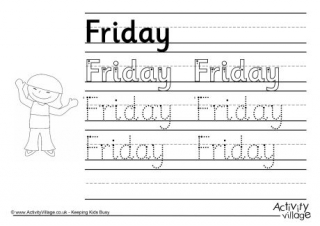 Friday Handwriting Worksheet