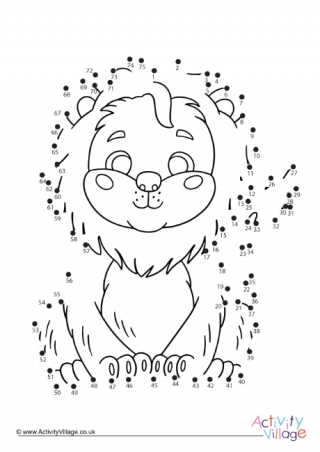 Friendly Lion Dot to Dot