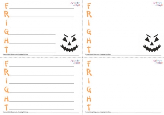 Fright Acrostic Poem Printable