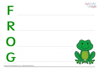 Frog Acrostic Poem Printable 2