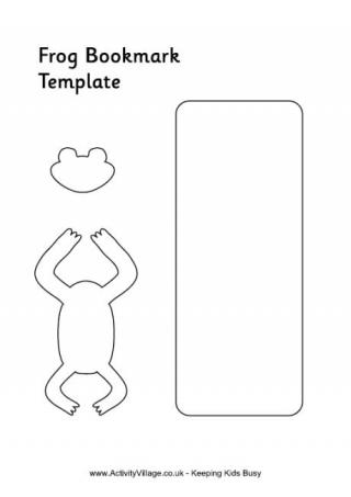 Frog bookmark template
